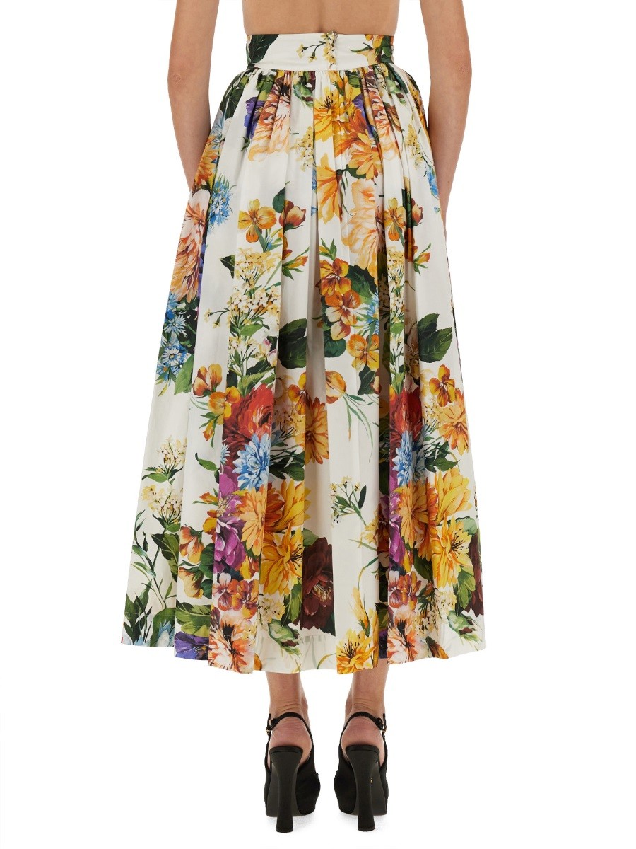 FLOWER BOUQUET PRINT SKIRT