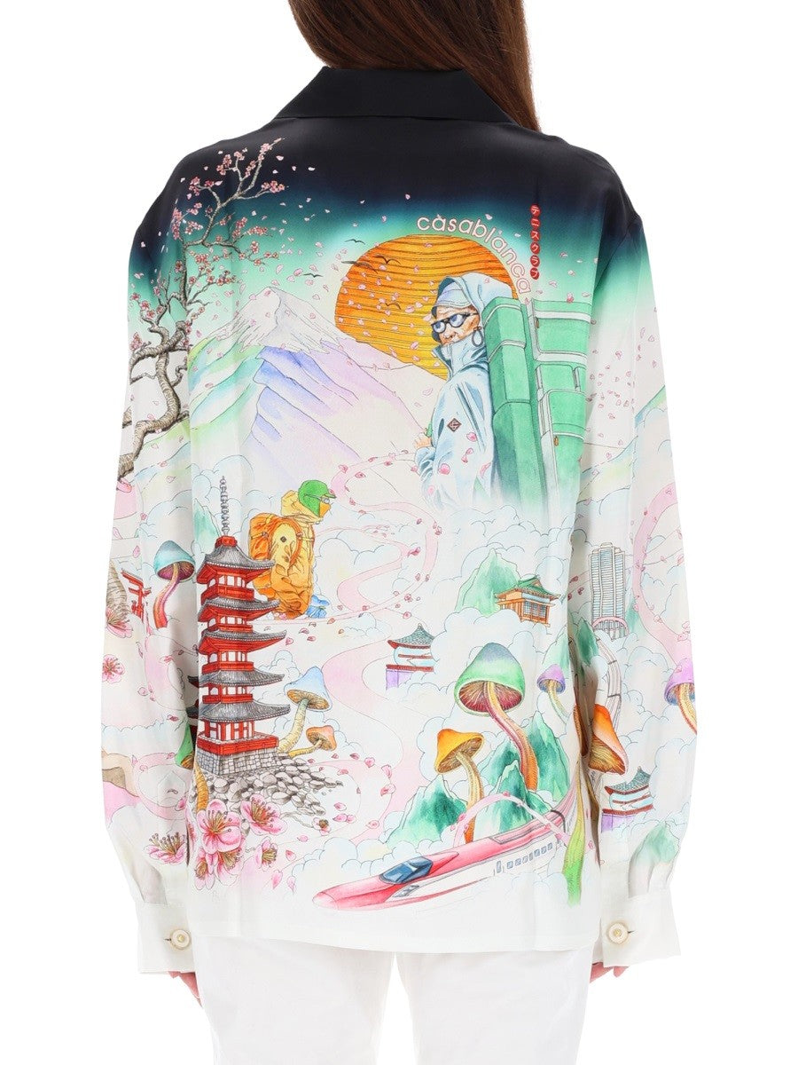 "FLOWER" PRINT SHIRT