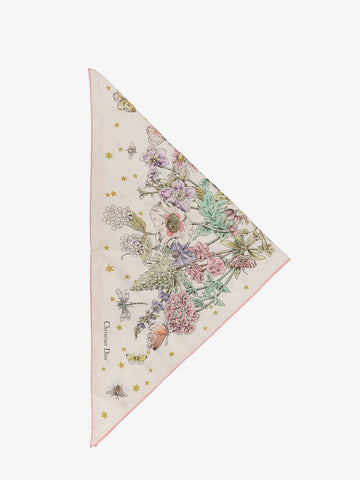 Flowers Calendar Triangle silk foulard