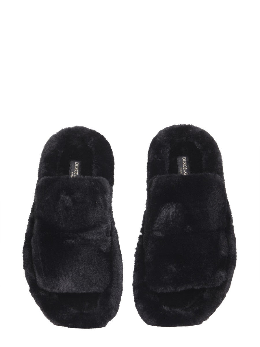 FUR SANDALS