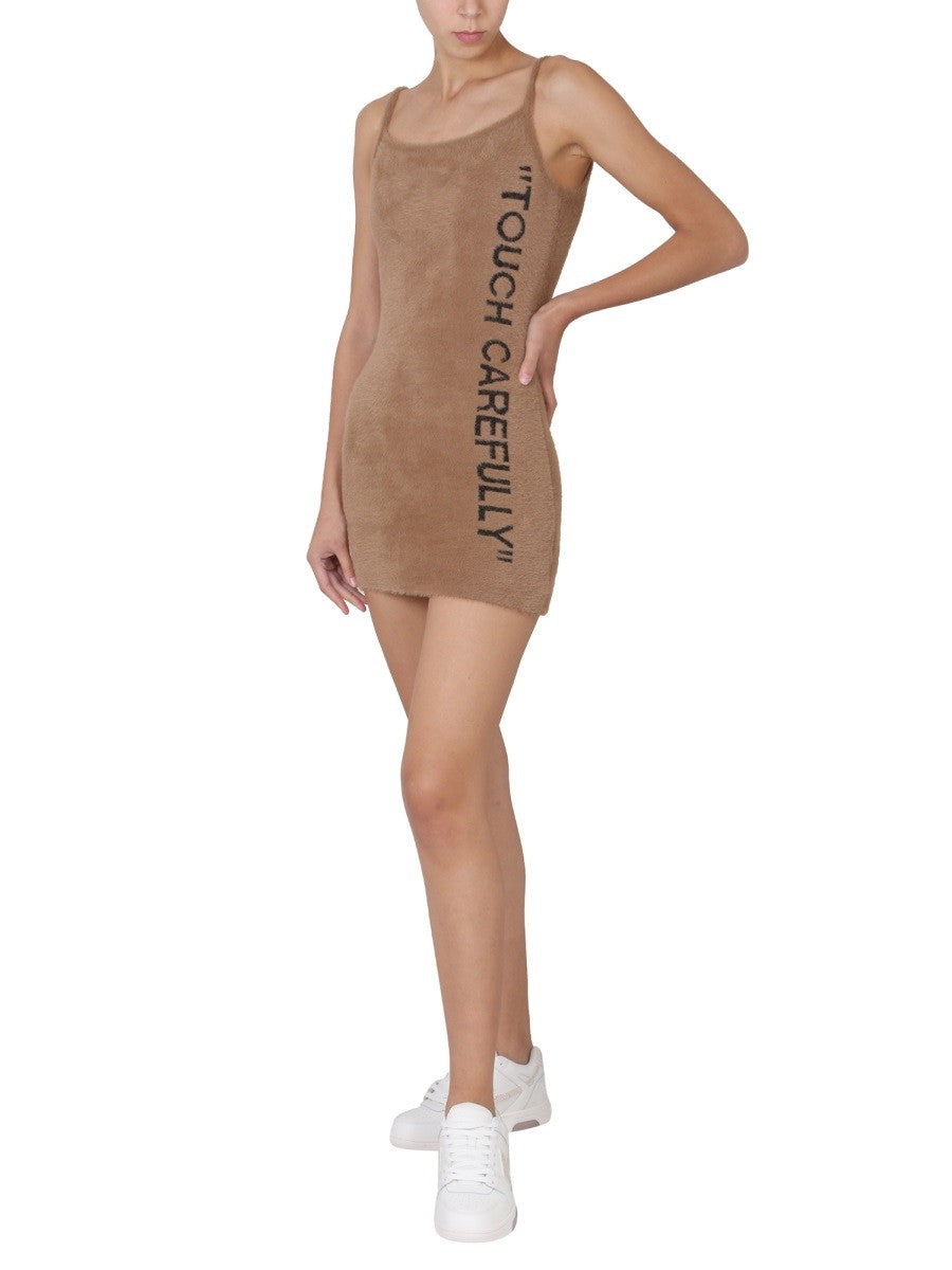 FUZZY DRESS WITH LOGO