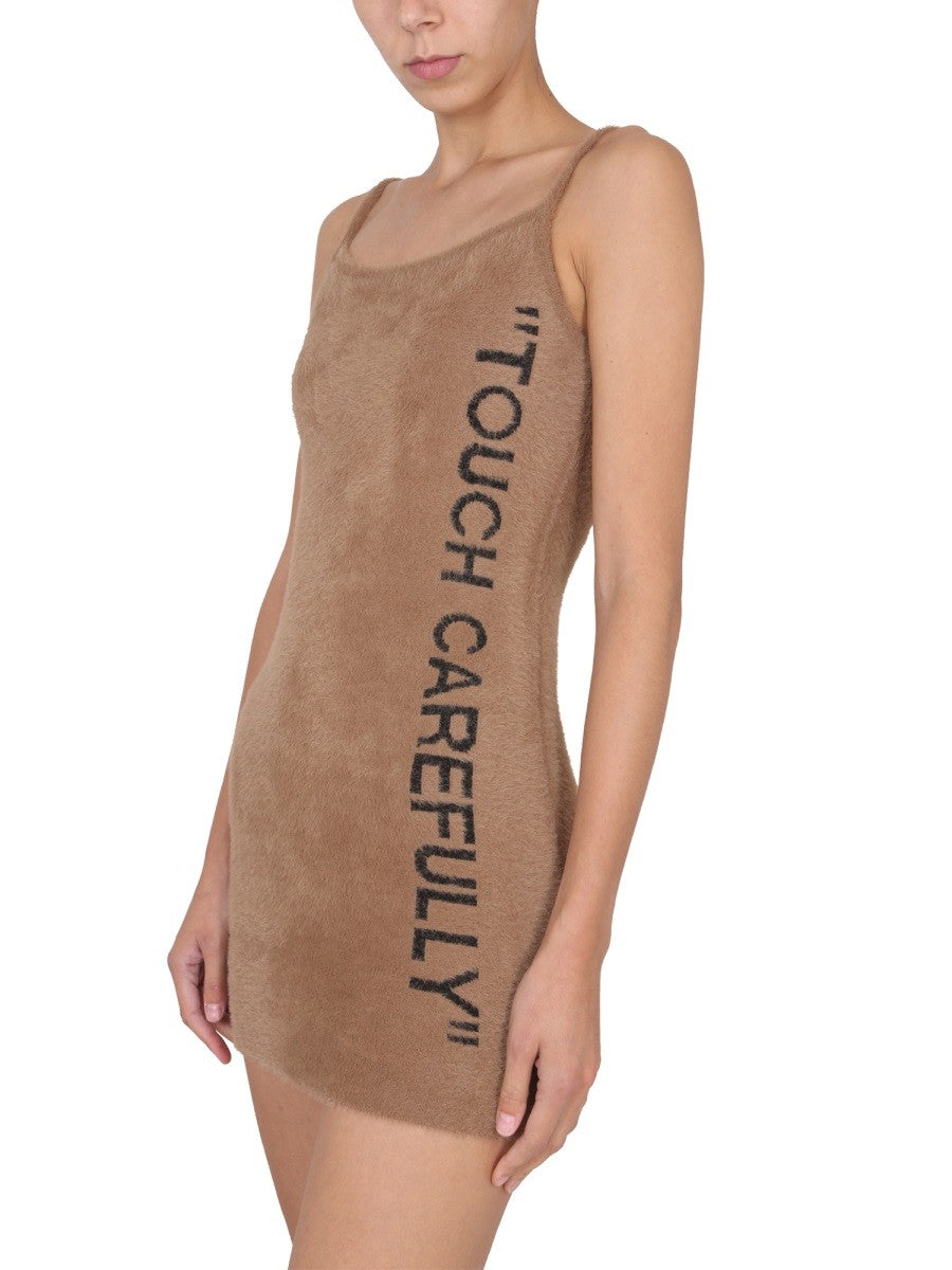FUZZY DRESS WITH LOGO