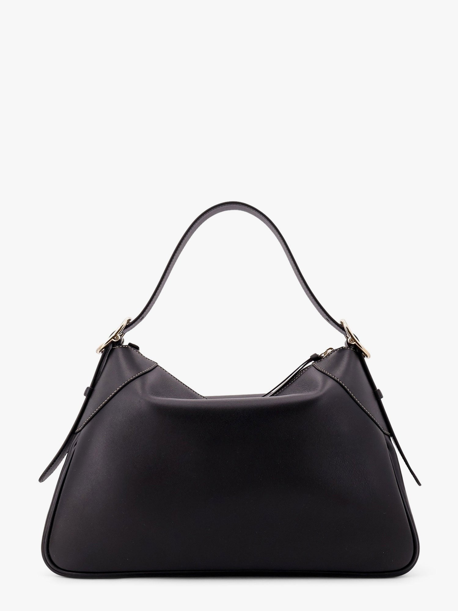 GG Emblem leather shoulder bag with frontal logo