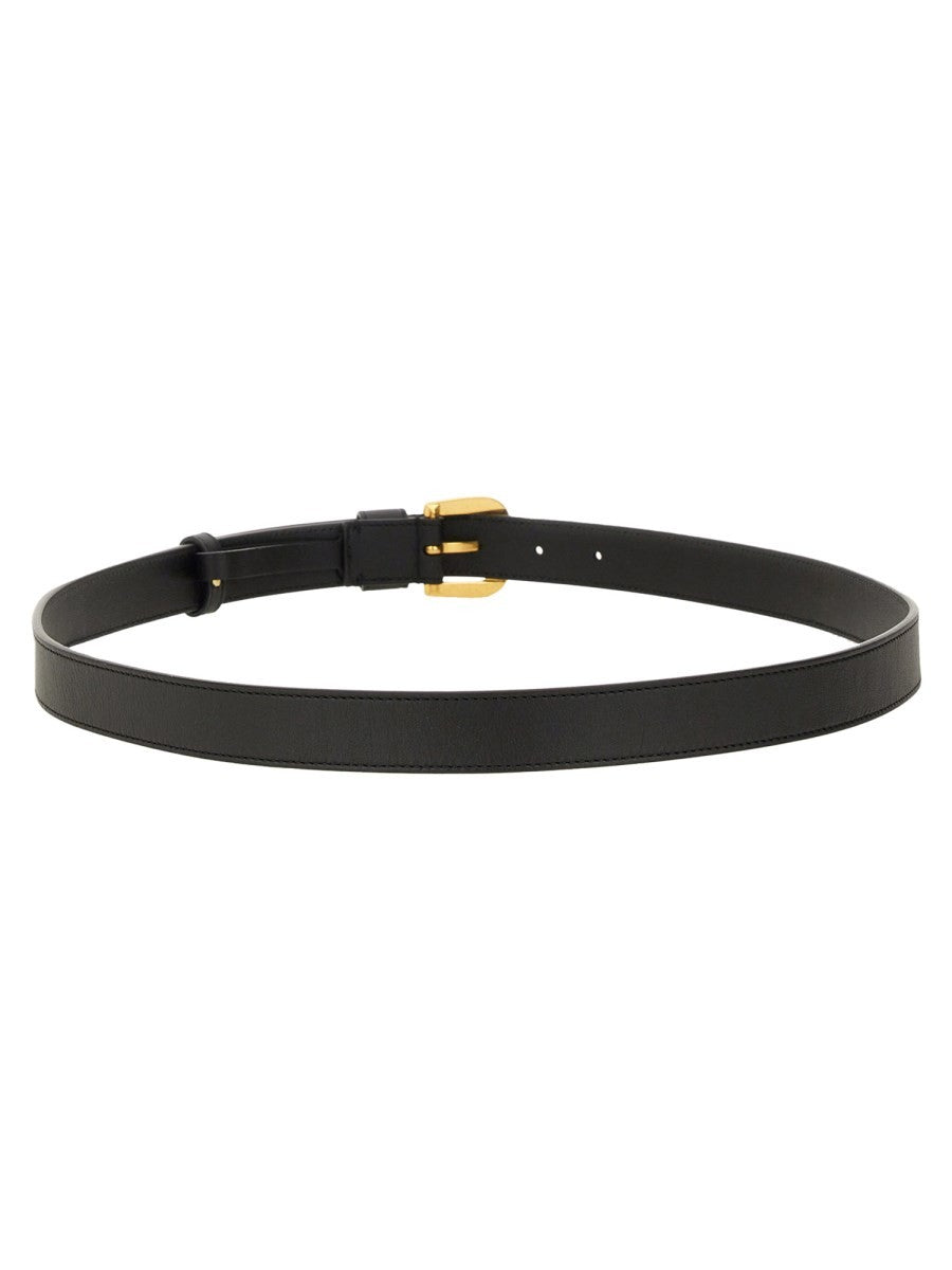 GLOSSY CALFSKIN "VLOGO SIGNATURE" BELT
