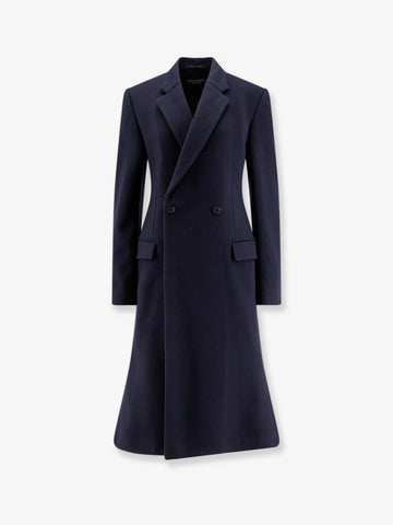 Godet Midi double-breasted wool coat