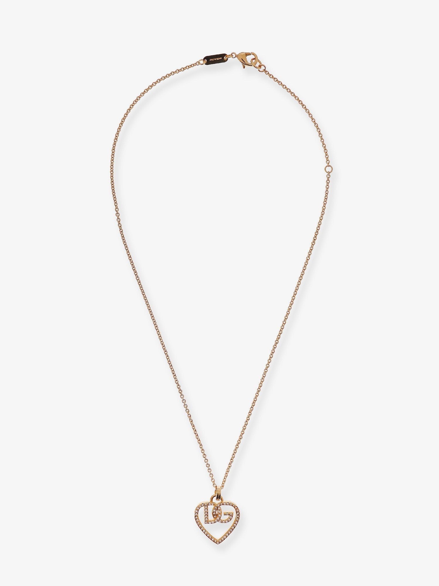 Gold necklace with rhinestones