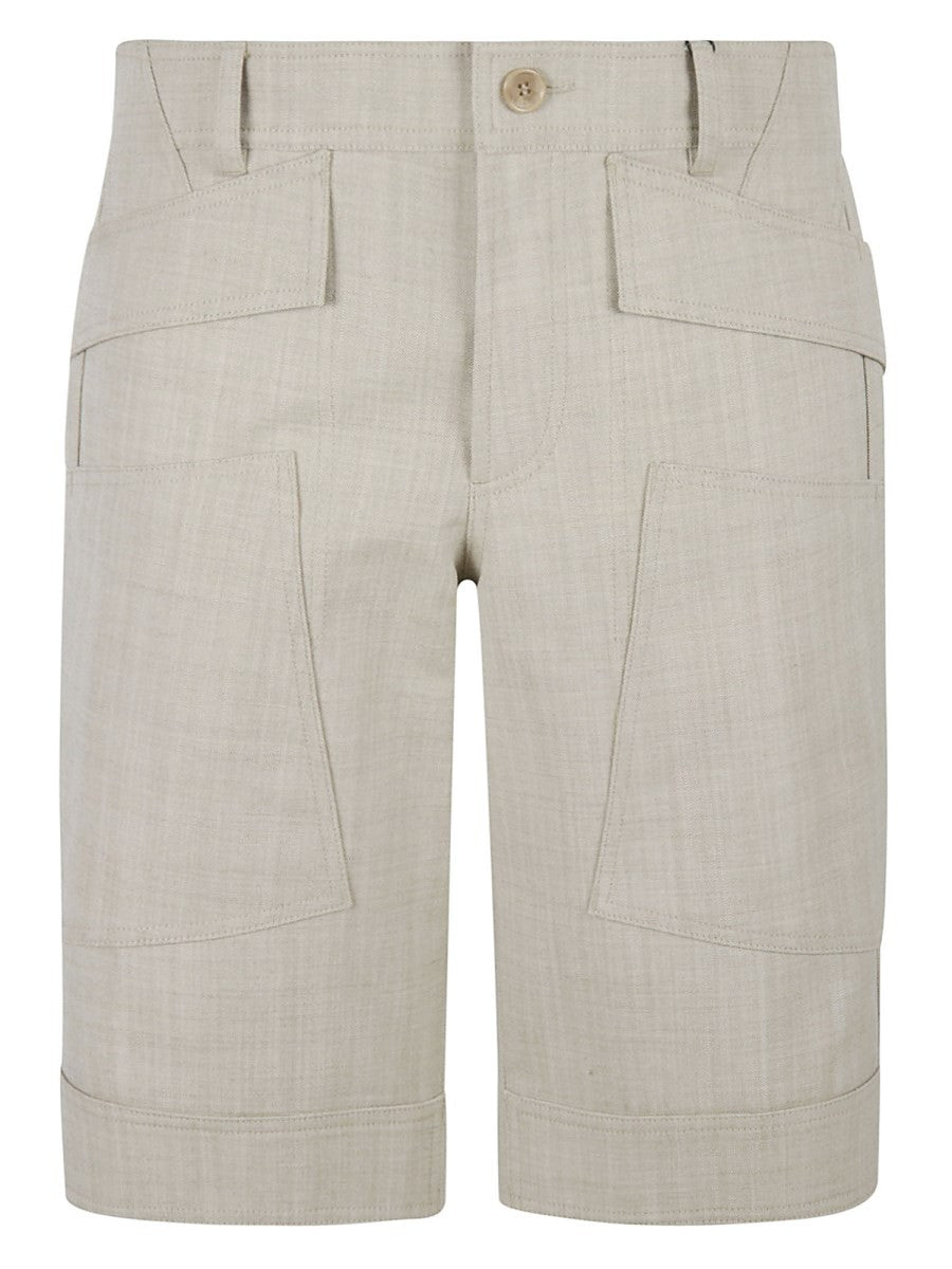 GRAIN DE POUDRE WOOL BERMUDA SHORTS