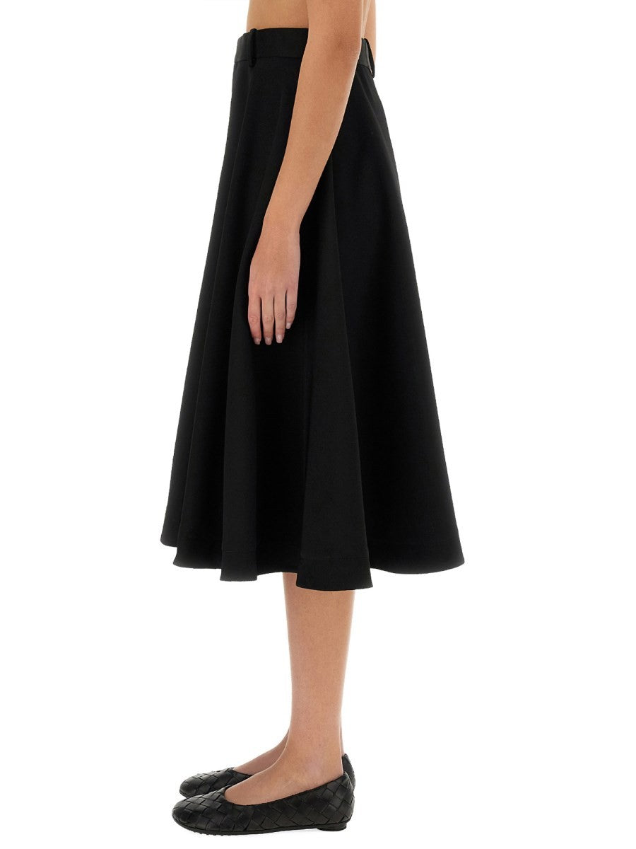 GRAIN DE POUDRE WOOL SKIRT