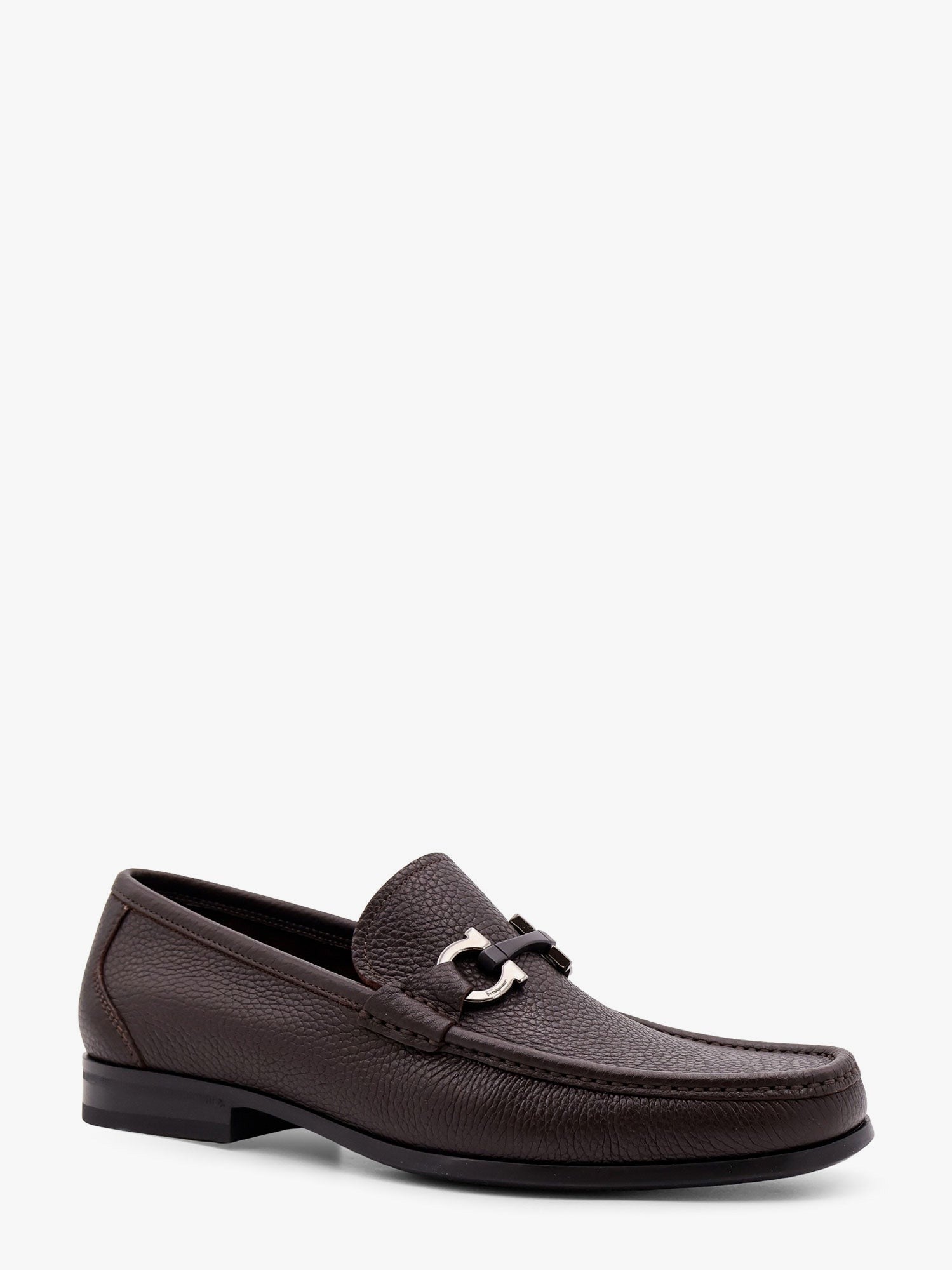 Grandioso leather loafer with gancini detail