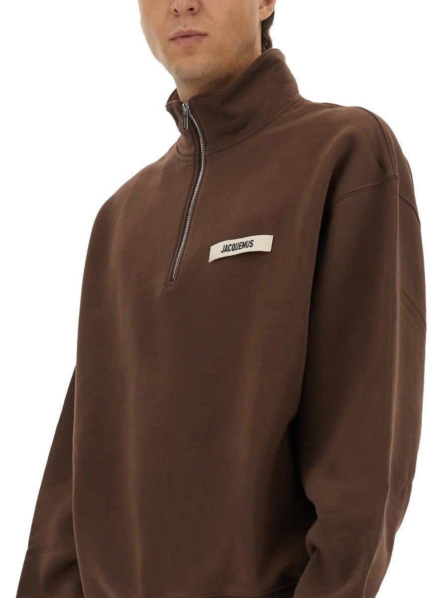 GROSGRAIN SWEATSHIRT WITH TURTLENECK