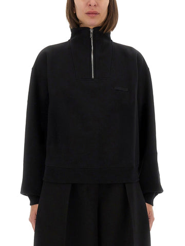 GROSGRAIN SWEATSHIRT WITH TURTLENECK