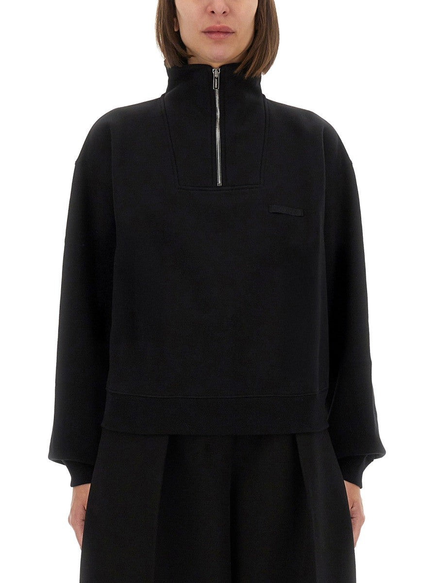GROSGRAIN SWEATSHIRT WITH TURTLENECK