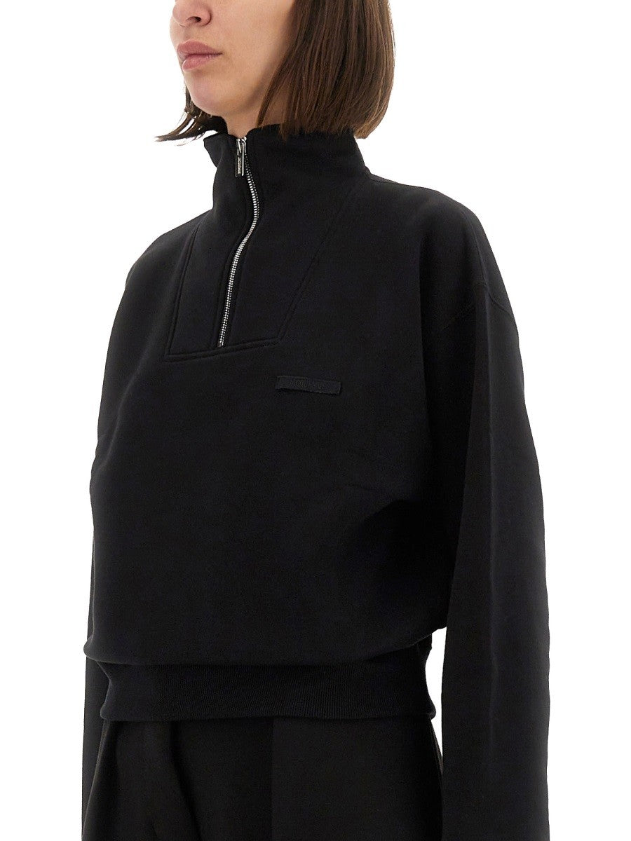 GROSGRAIN SWEATSHIRT WITH TURTLENECK