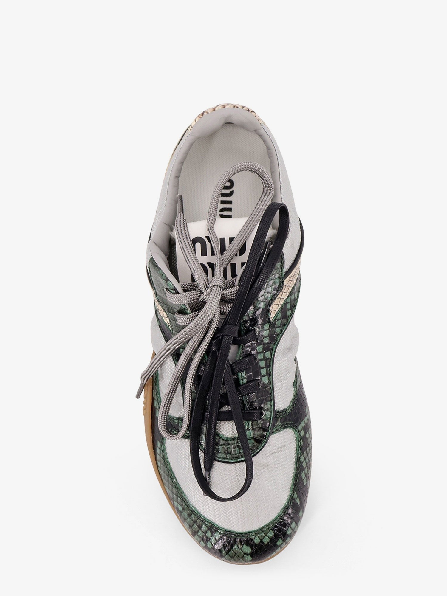 Gymnasium technical fabric and python-print Aisley sneakers