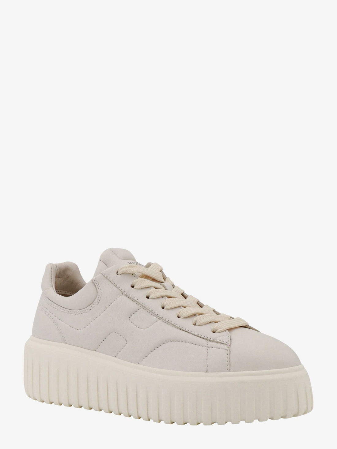 H-stripes leather sneakers with contrasting detail