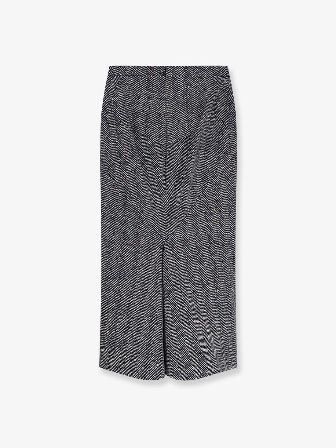 Herringbone motif cotton skirt