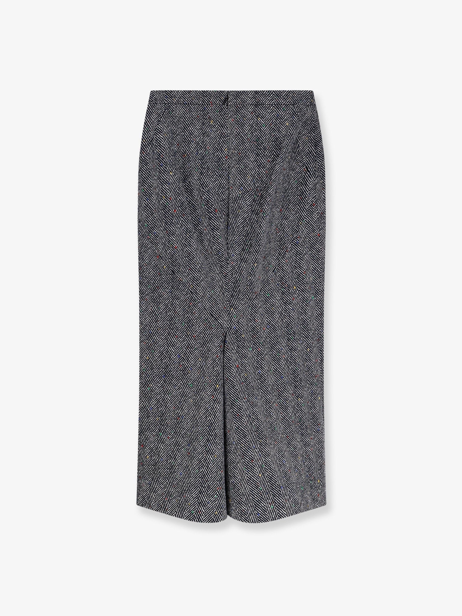 Herringbone motif cotton skirt