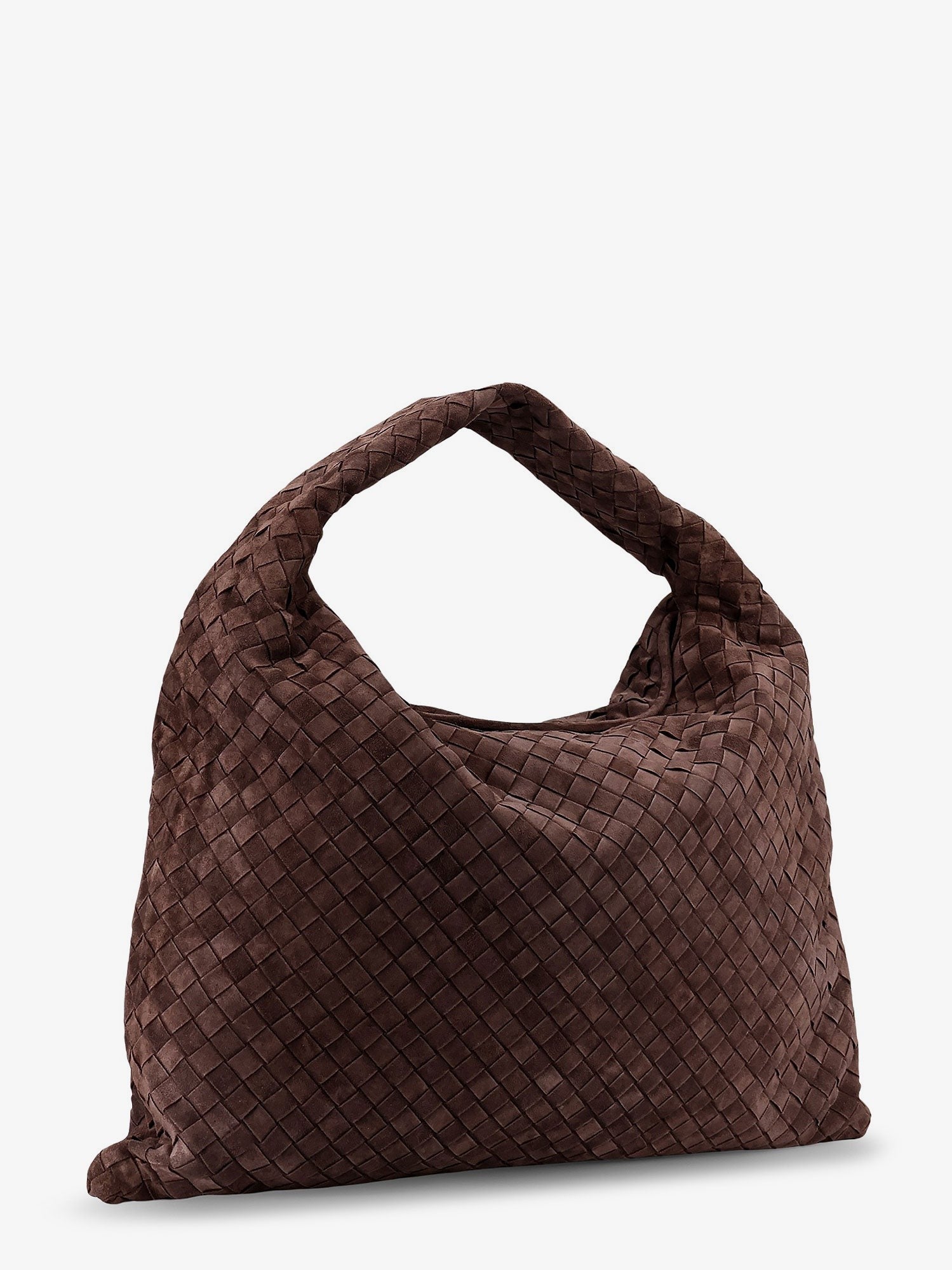 Hop suede shoulder bag with Intrecciato motif