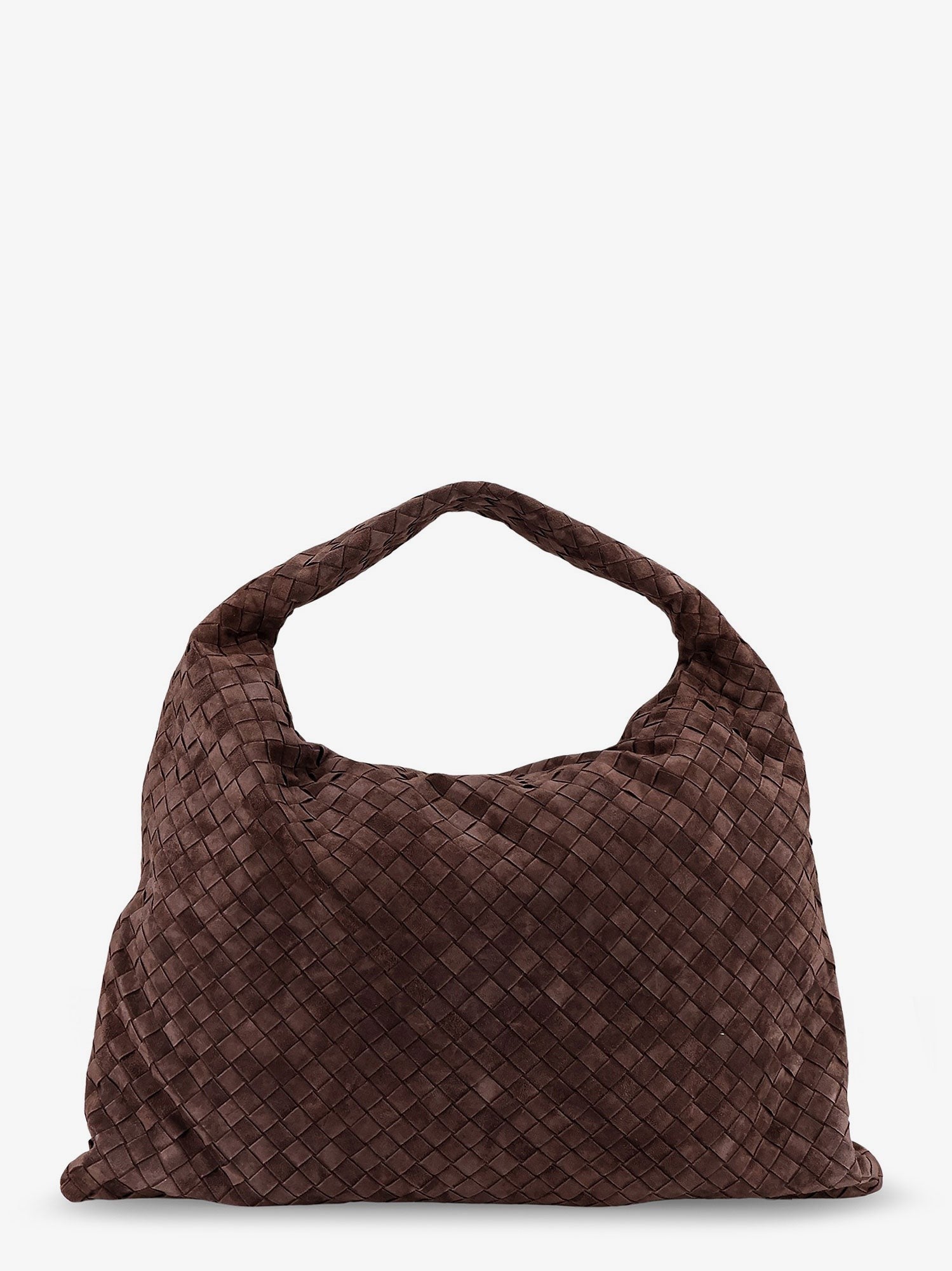 Hop suede shoulder bag with Intrecciato motif