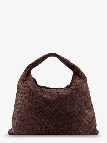 Hop suede shoulder bag with Intrecciato motif