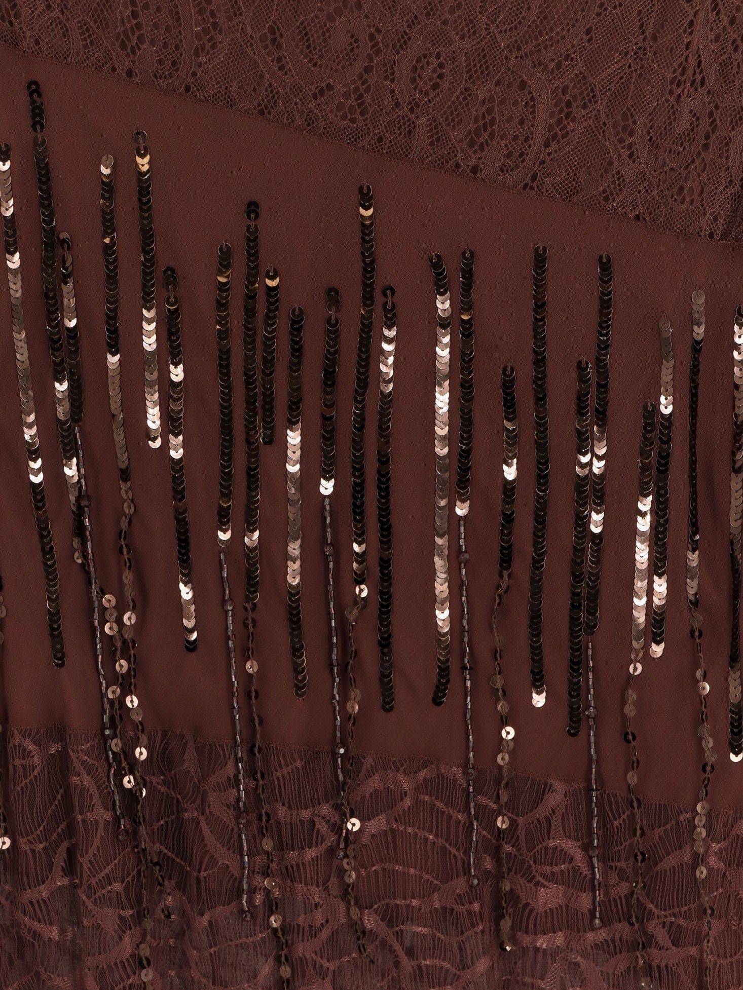 Ibis satin and lace long dress