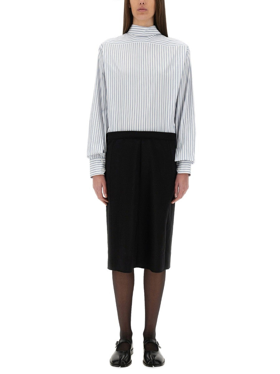 INVERTED STRIPED DRESS-SHIRT