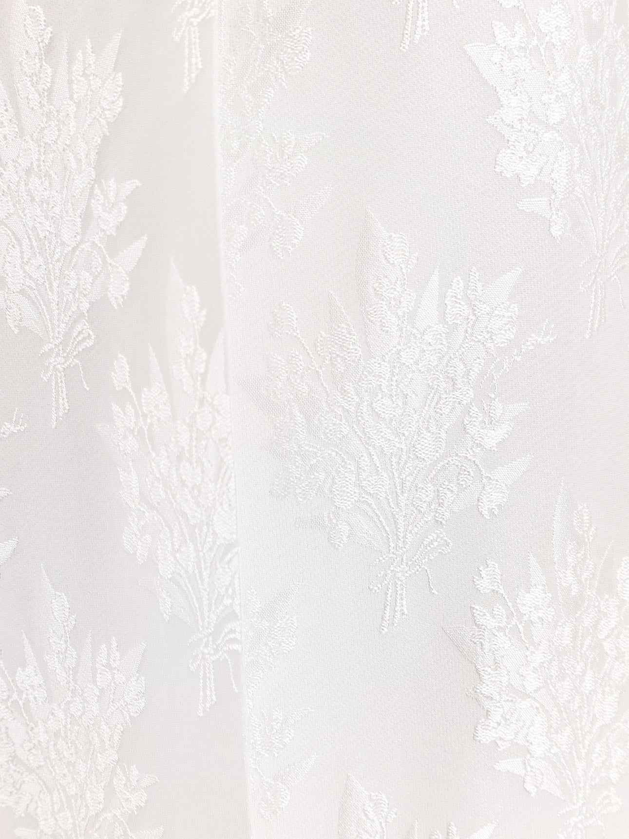 Jacquard silk trouser with floral motif