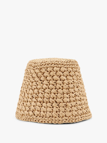Jasmine rafia cloche hat