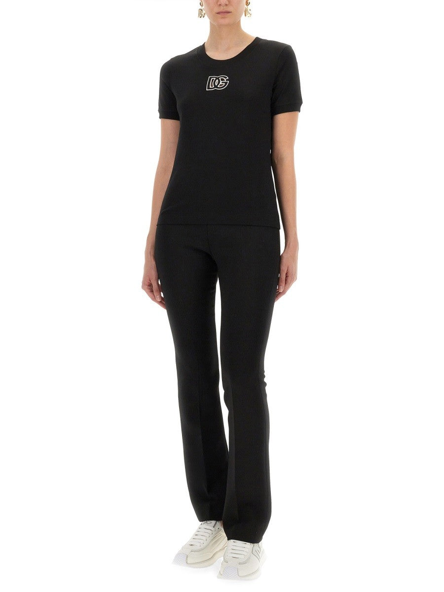 JERSEY T-SHIRT WITH DG LOGO EMBROIDERY