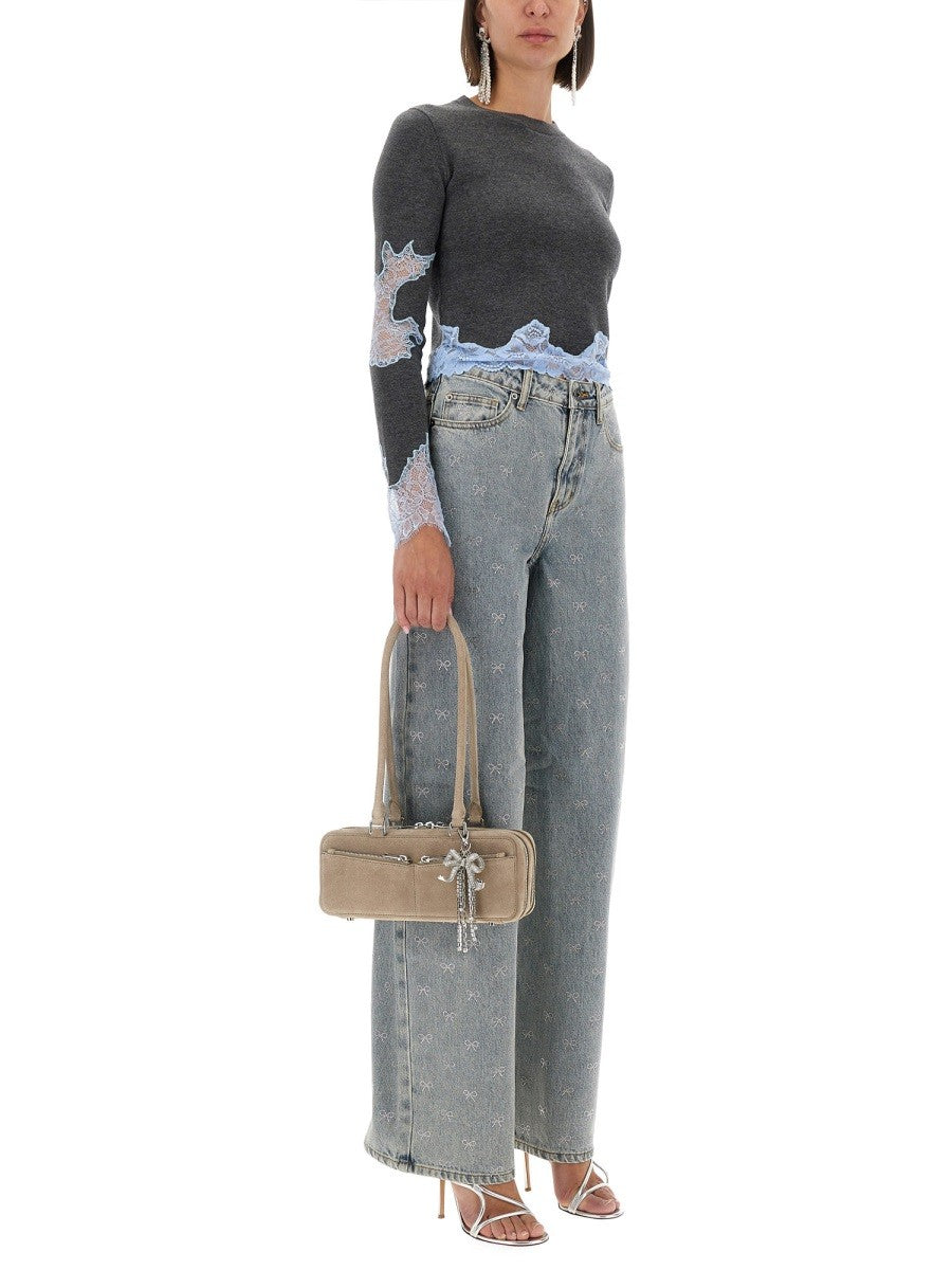 JERSEY WITH LACE INSERTS