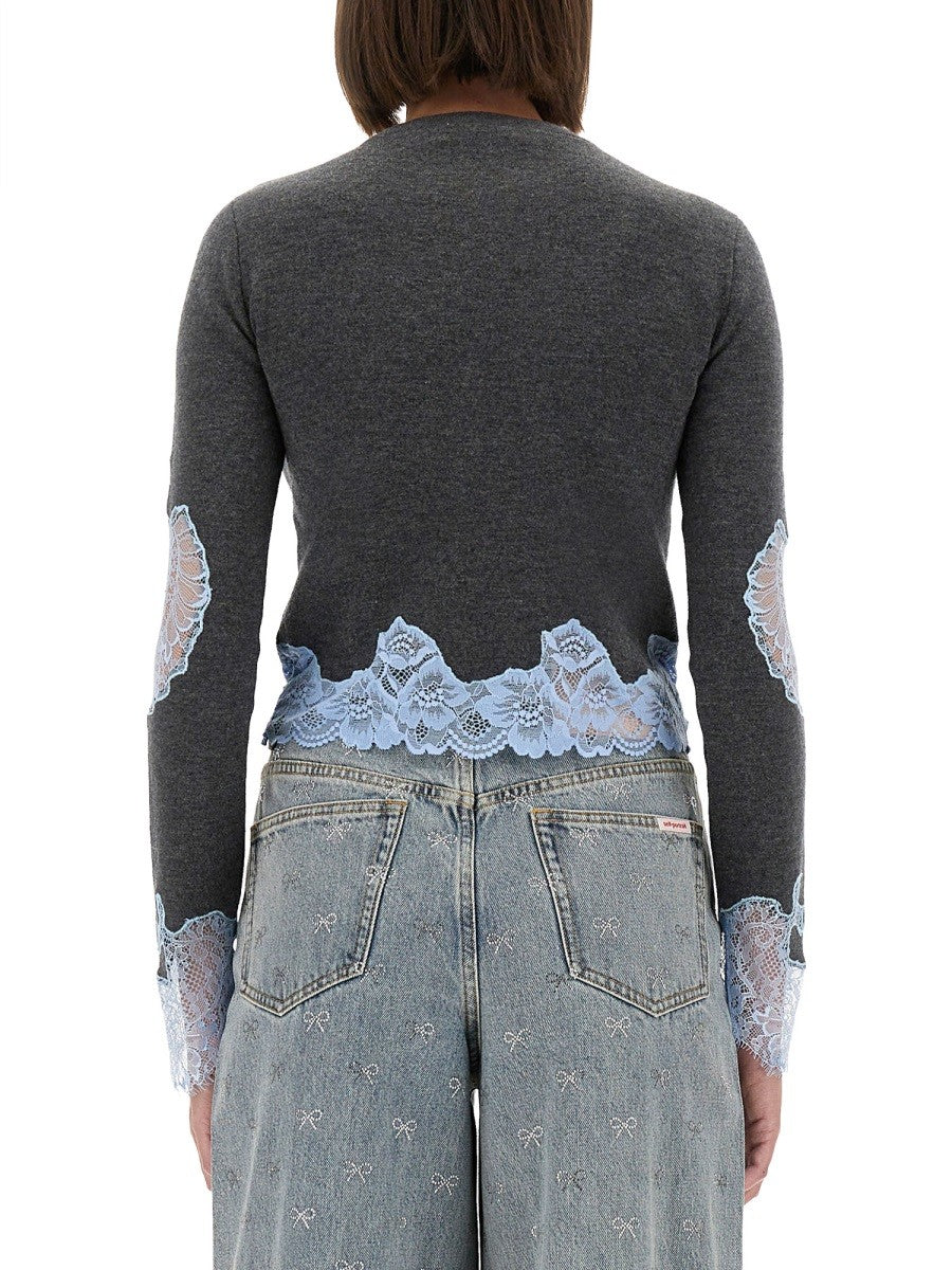 JERSEY WITH LACE INSERTS