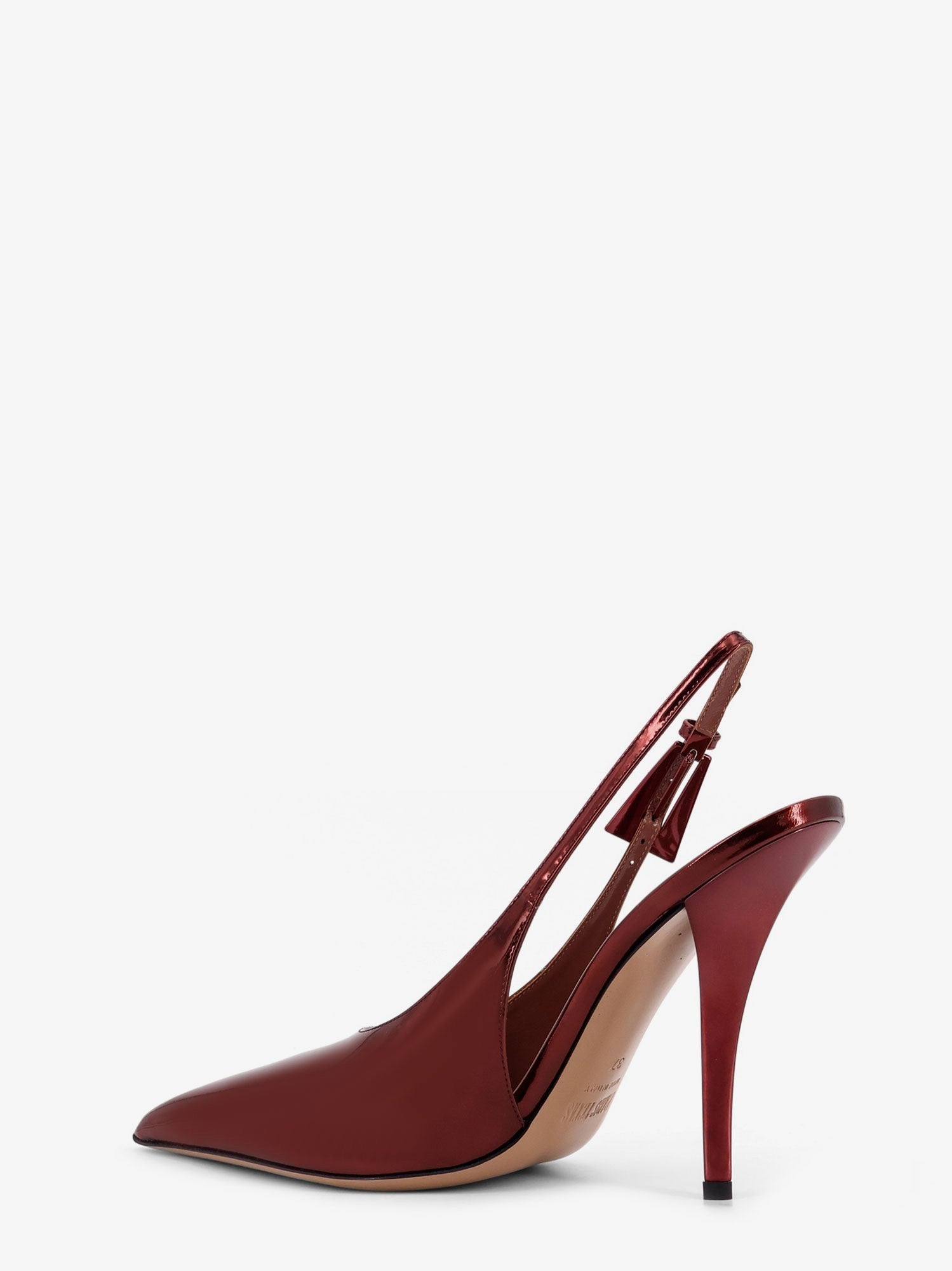 Jessica Slingback mirror leather pumps
