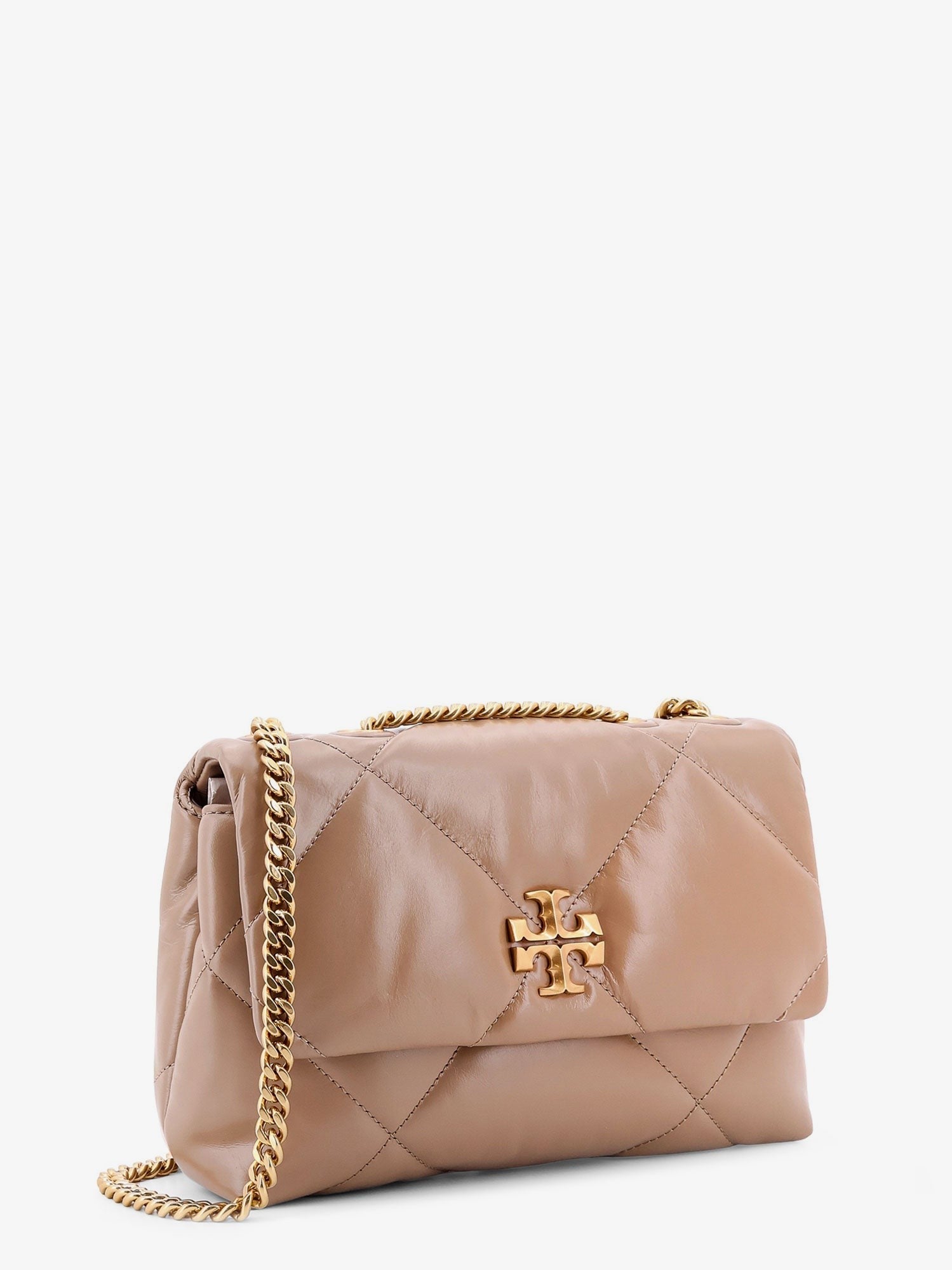 Kira matelassé leather shoulder bag with metal logo