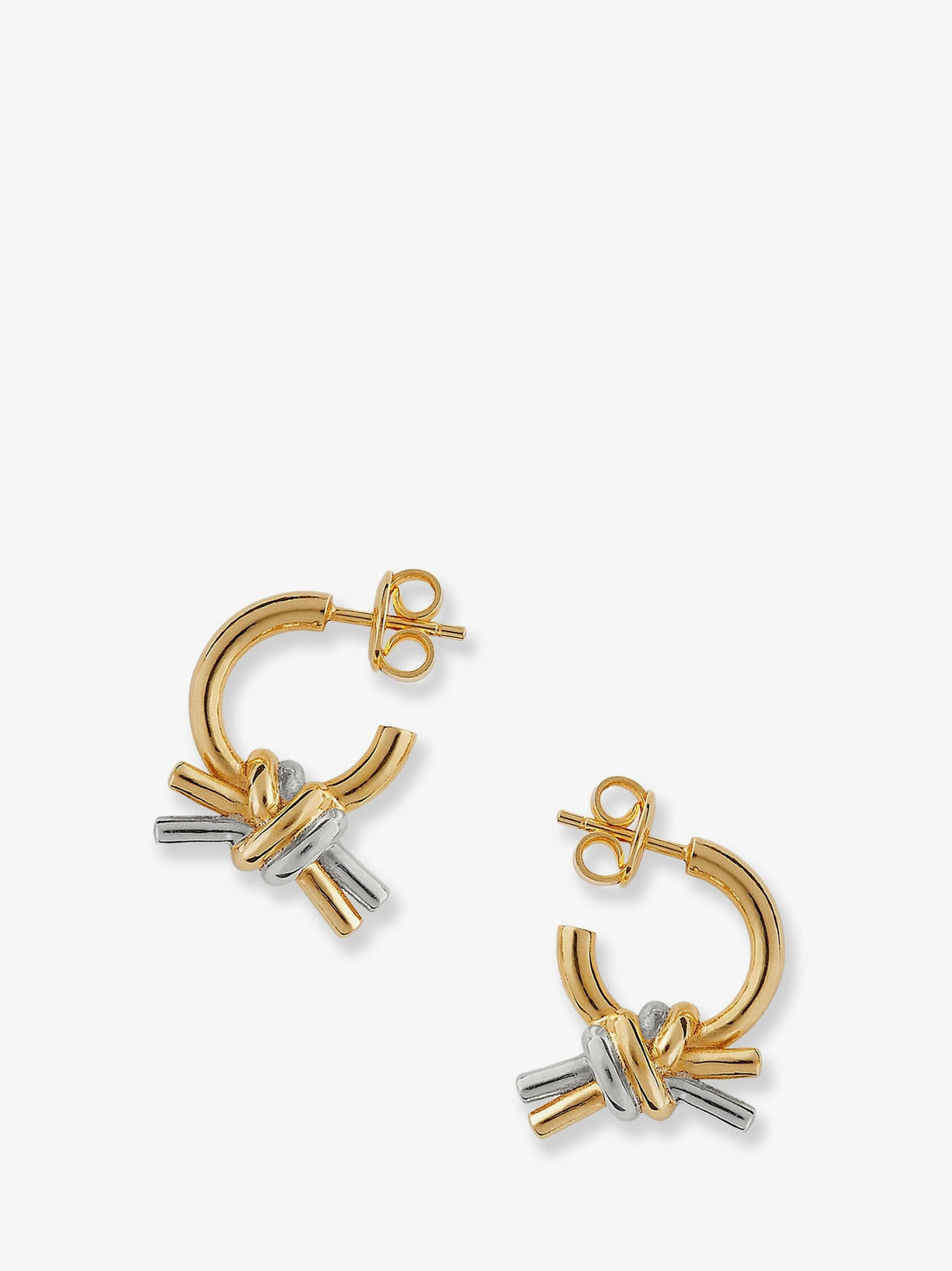Knot silver earrings