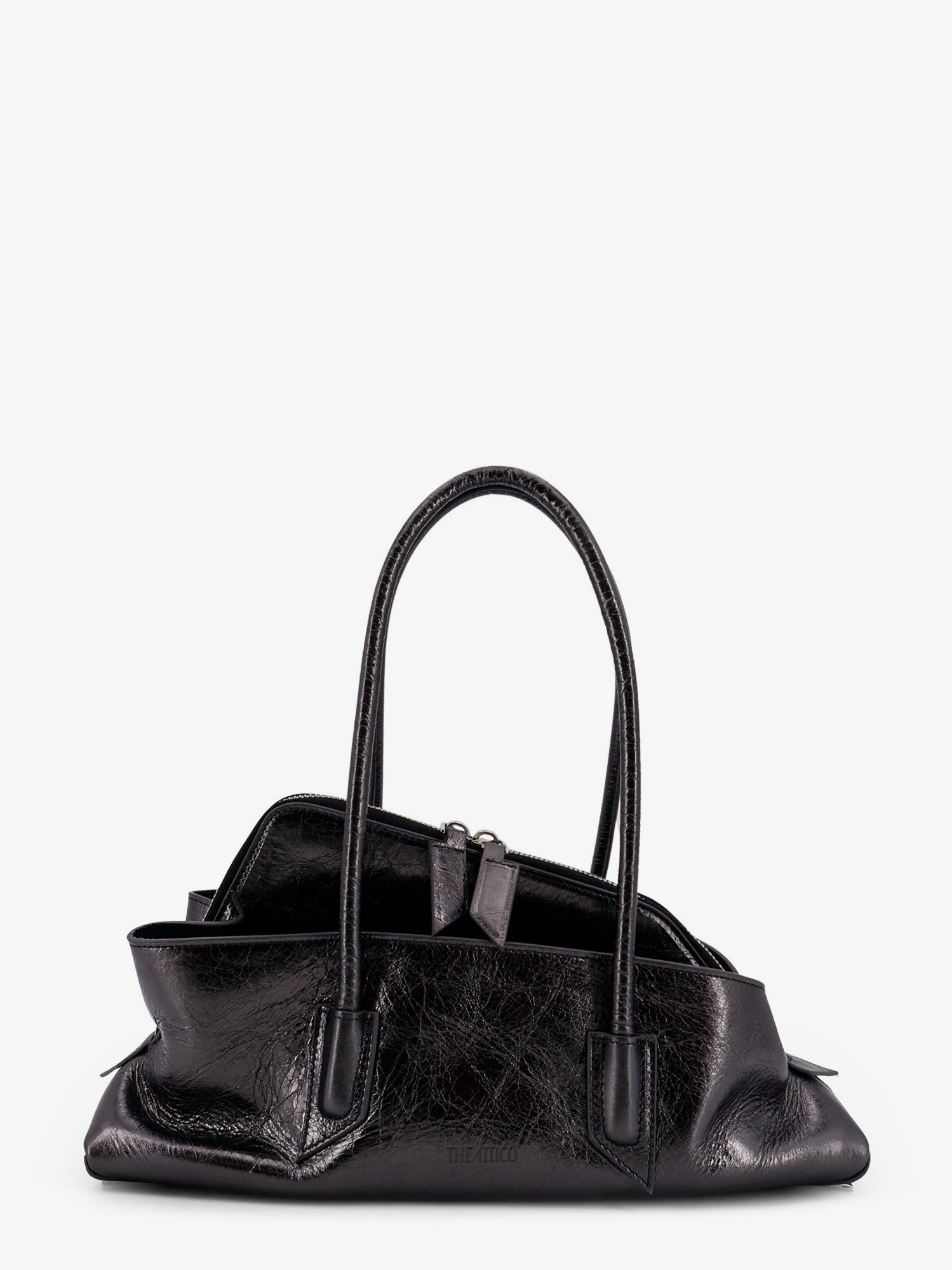 La Passeggiata Small laminated leather shoulder bag