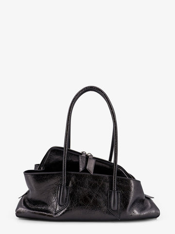 La Passeggiata Small laminated leather shoulder bag