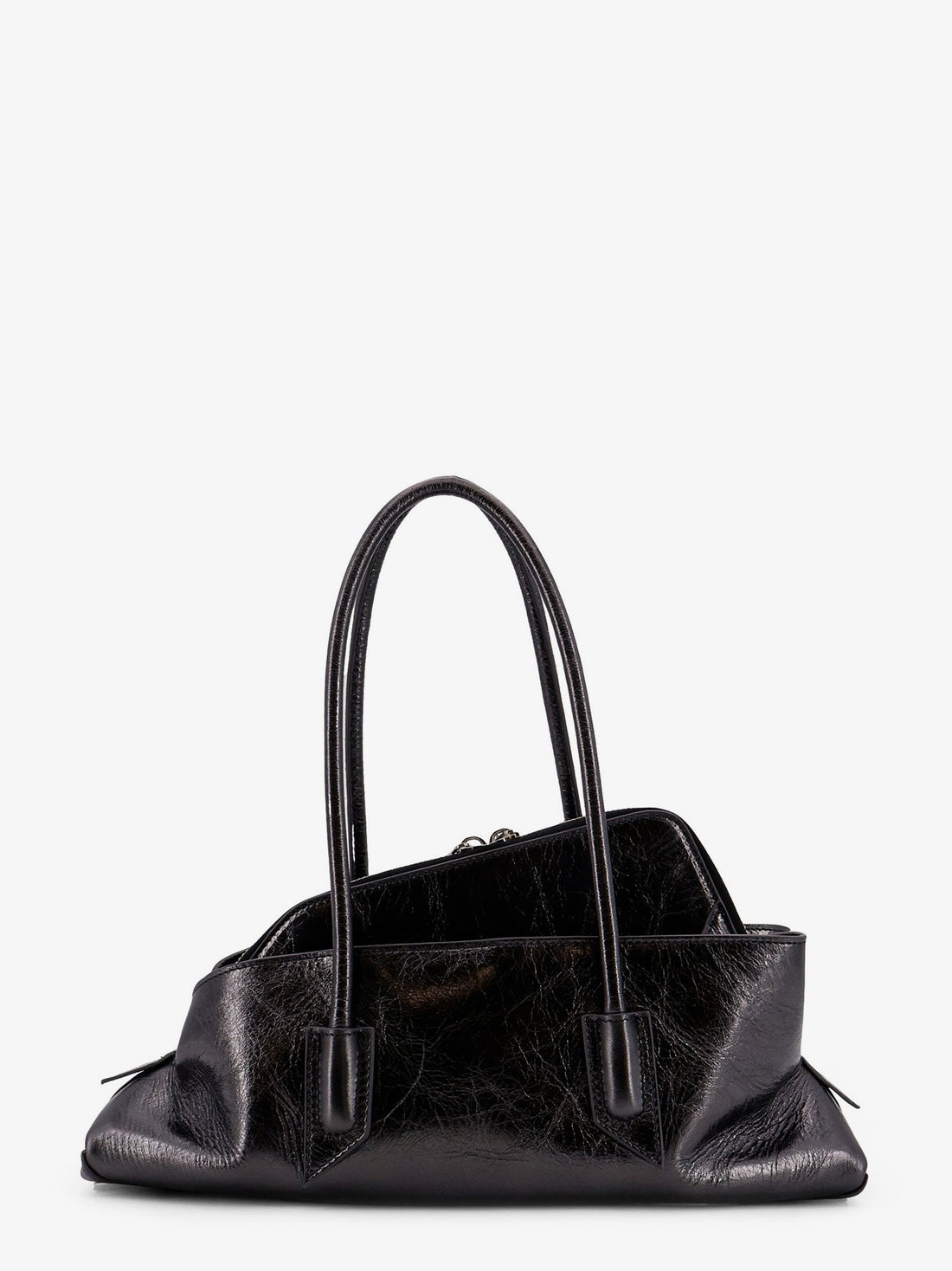La Passeggiata Small laminated leather shoulder bag