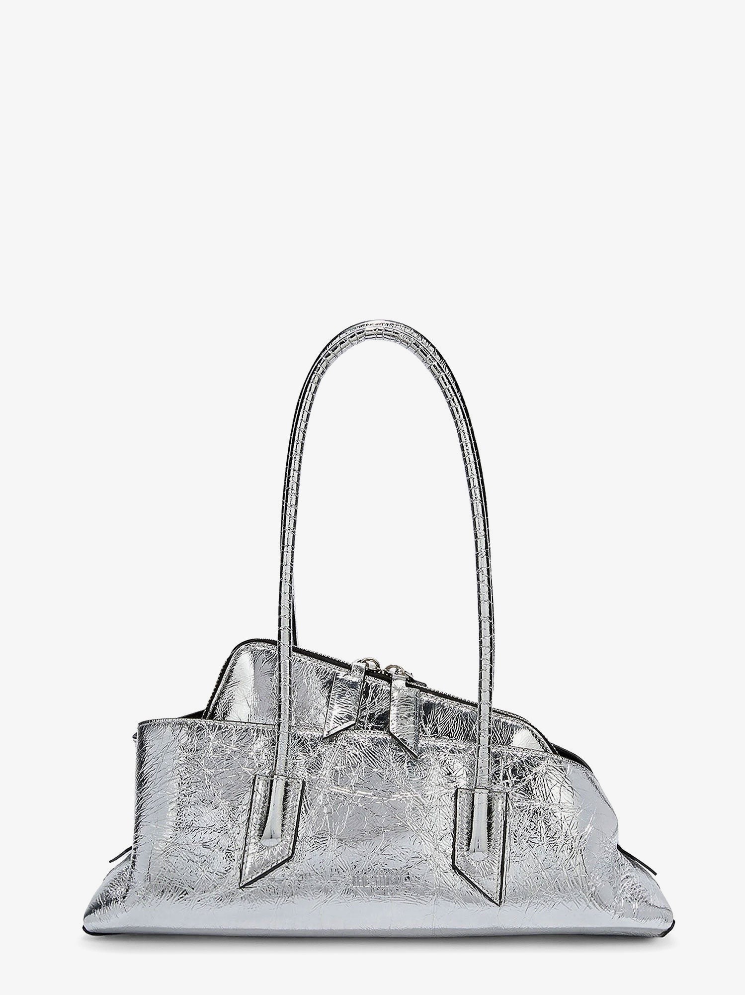 La Passeggiata Small laminated leather shoulder bag