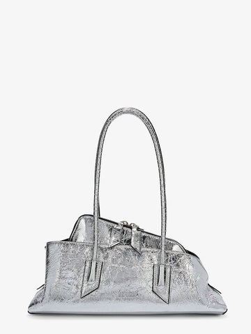 La Passeggiata Small laminated leather shoulder bag