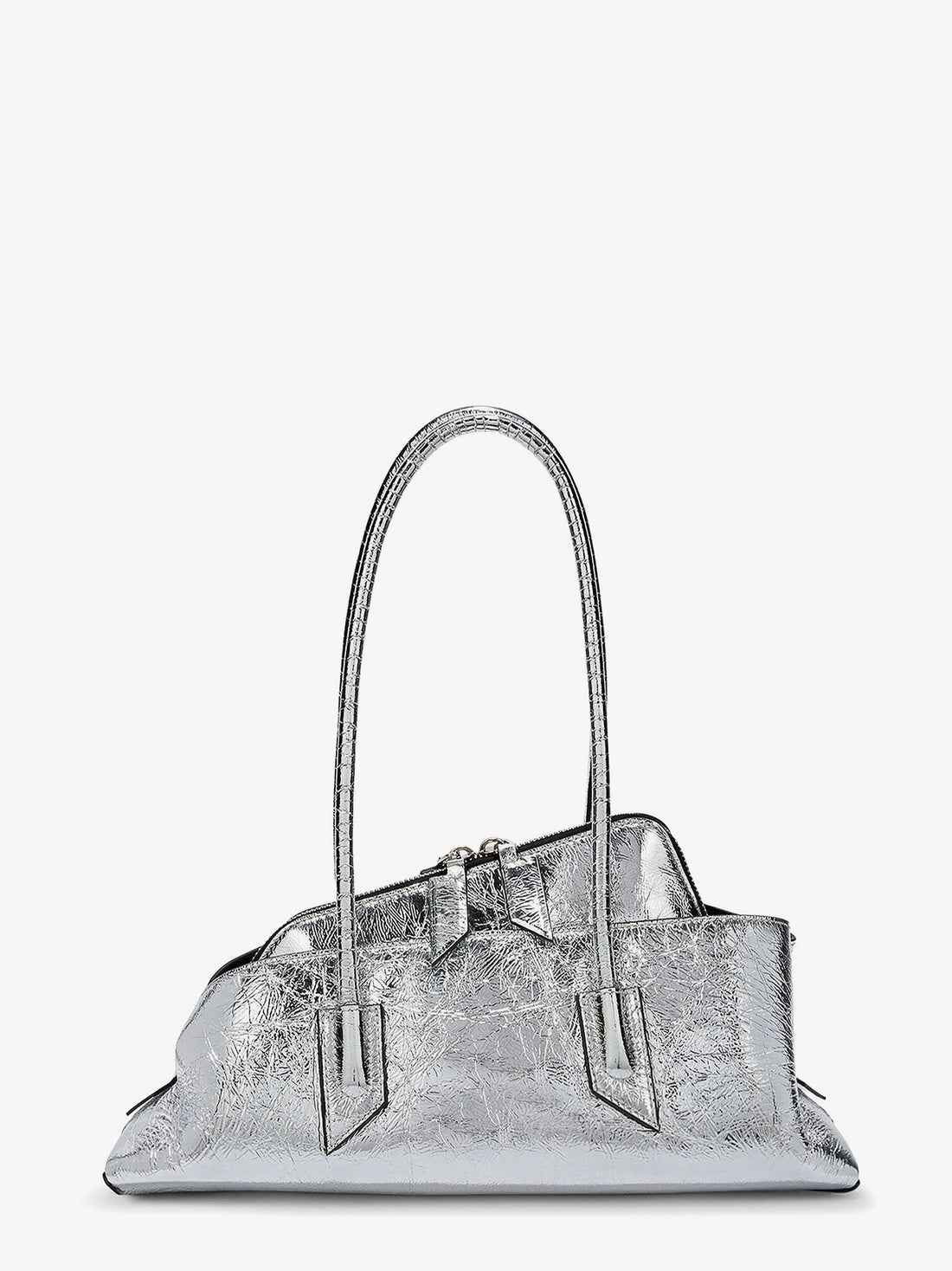 La Passeggiata Small laminated leather shoulder bag