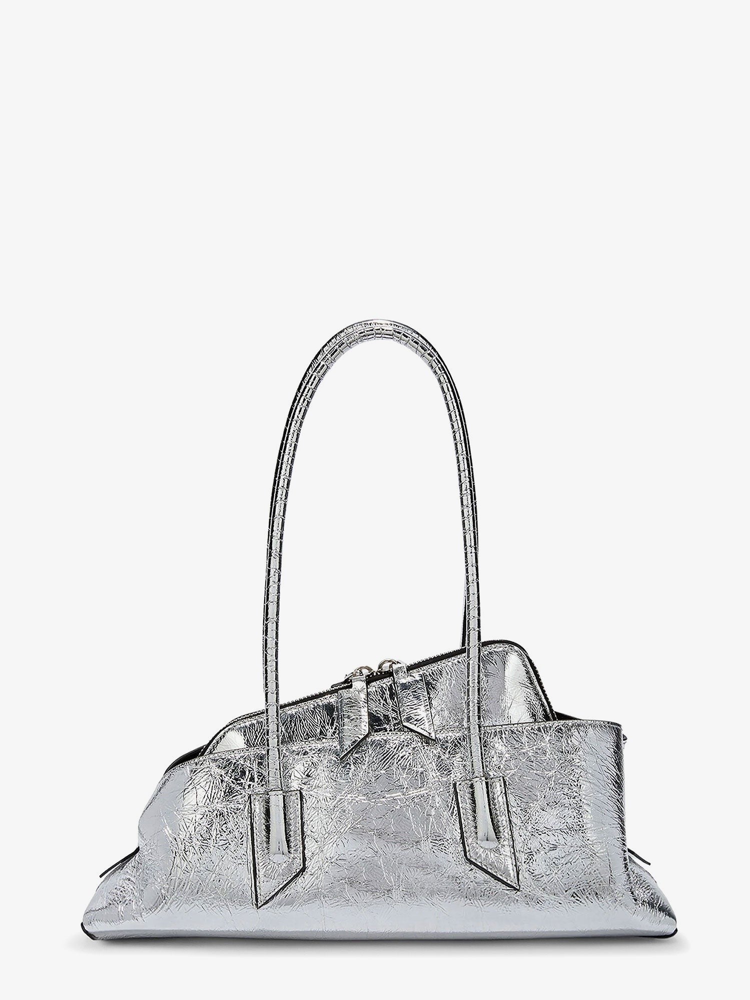 La Passeggiata Small laminated leather shoulder bag
