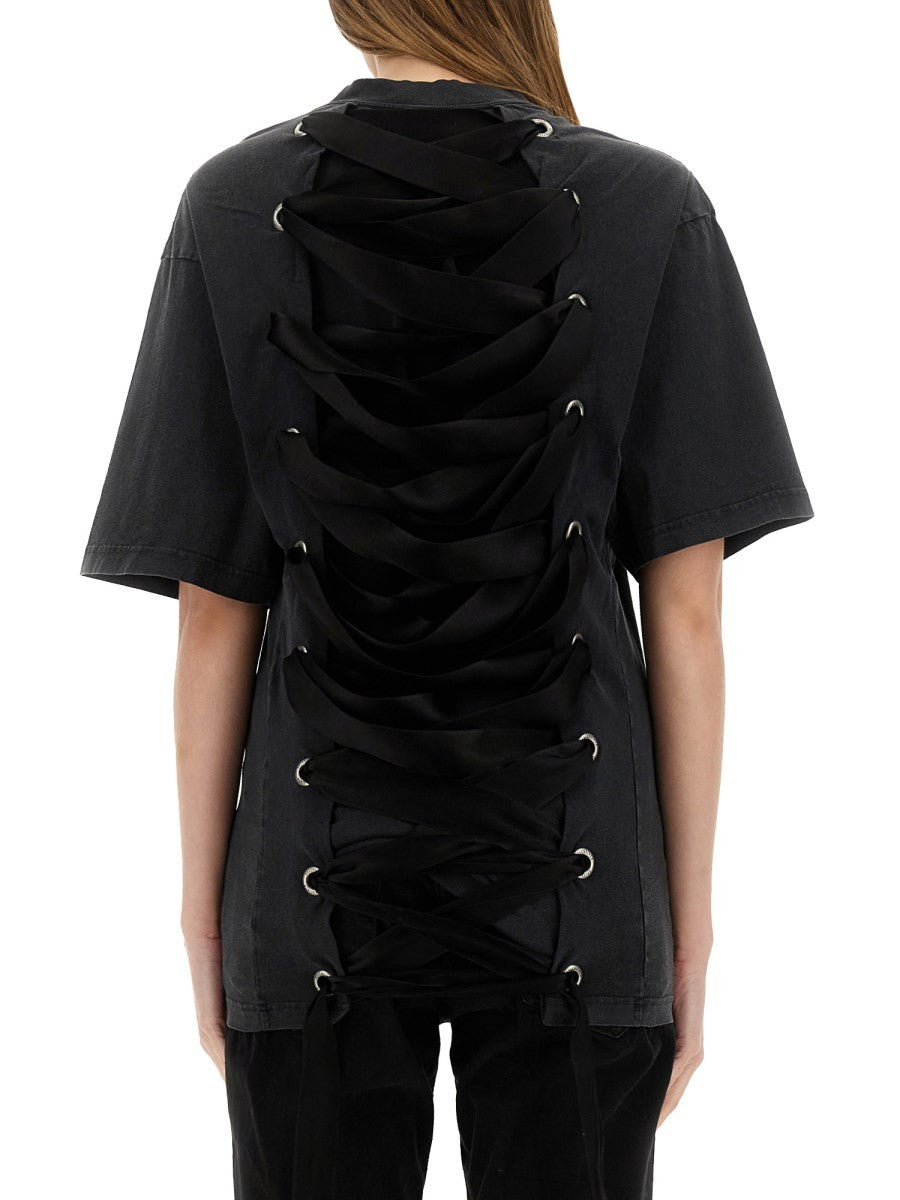 "LACE-UP" T-SHIRT