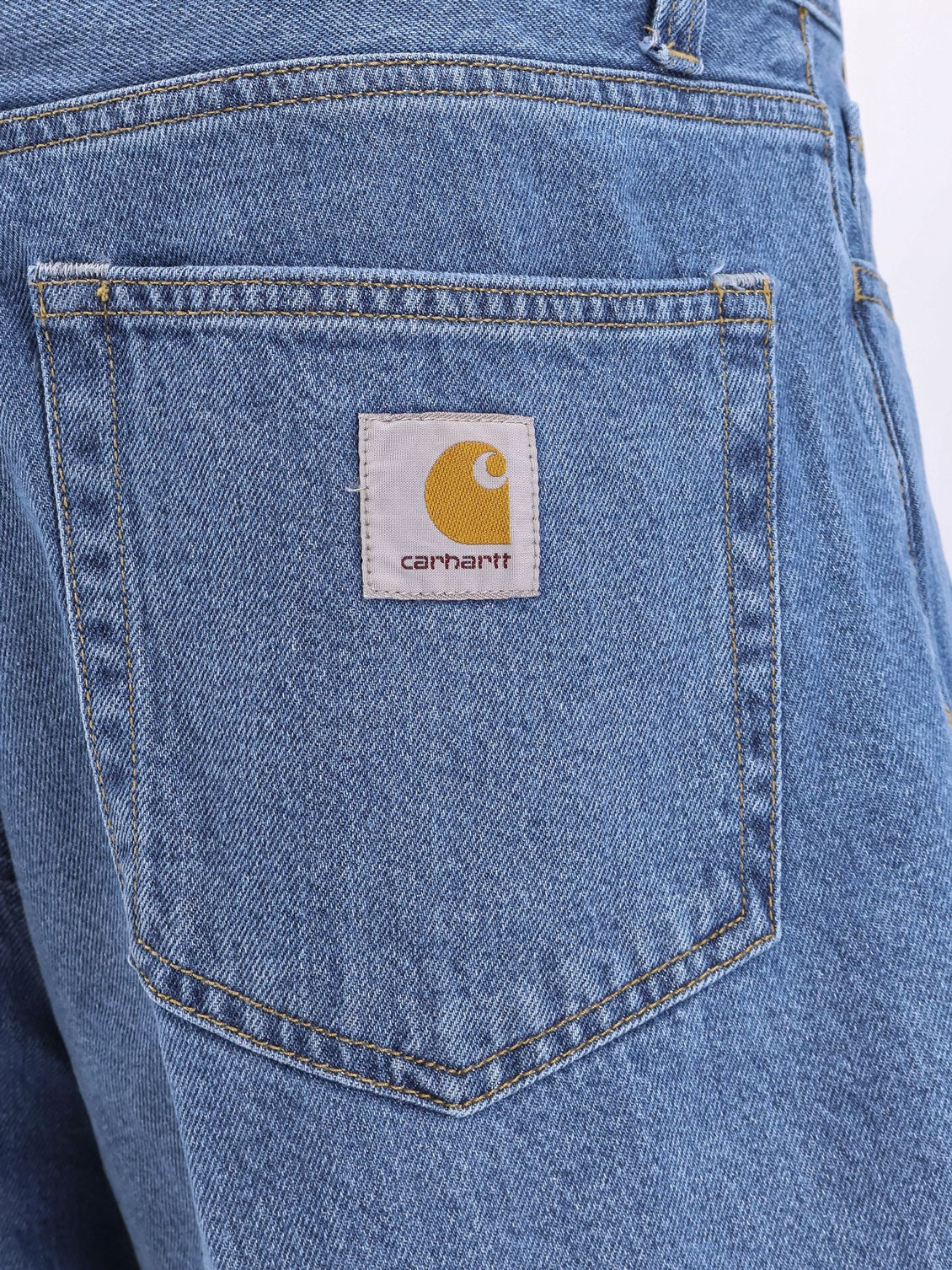 Landon denim shorts with Logo patch