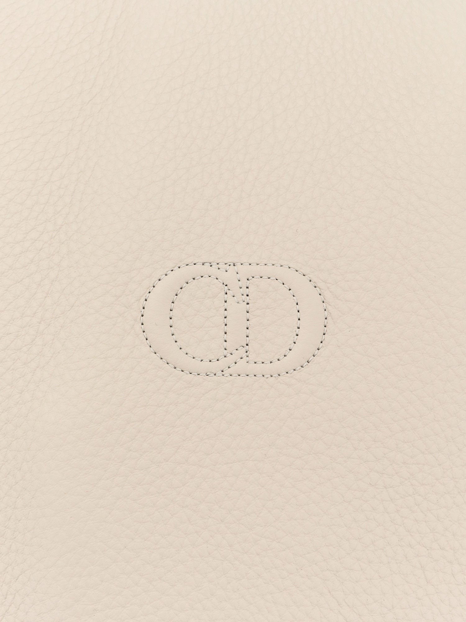 Leather and wool jacket with cd icon logo