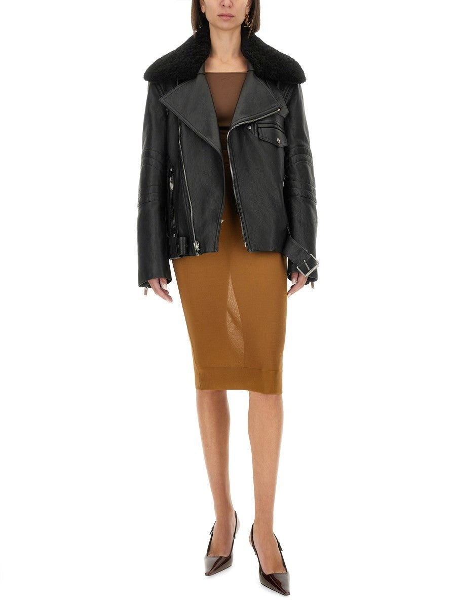 LEATHER BIKER JACKET