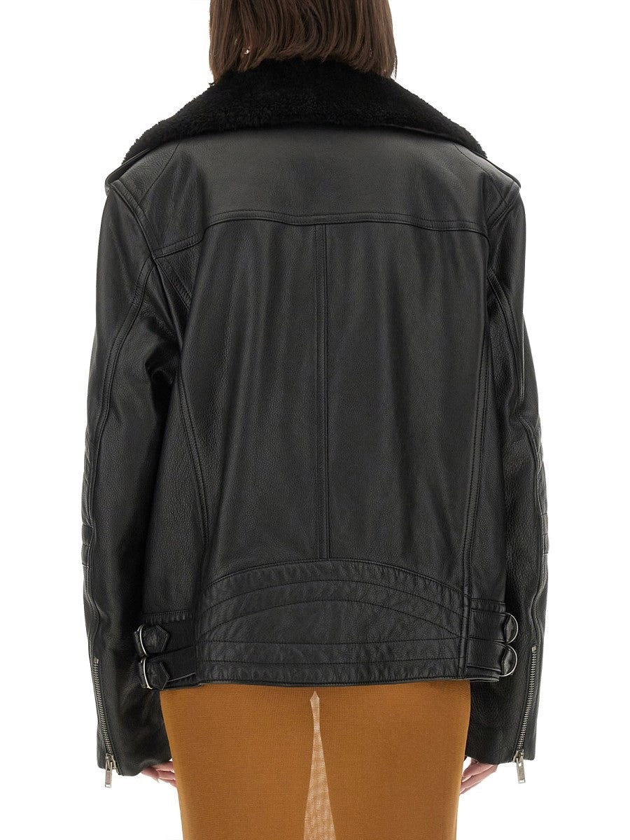 LEATHER BIKER JACKET