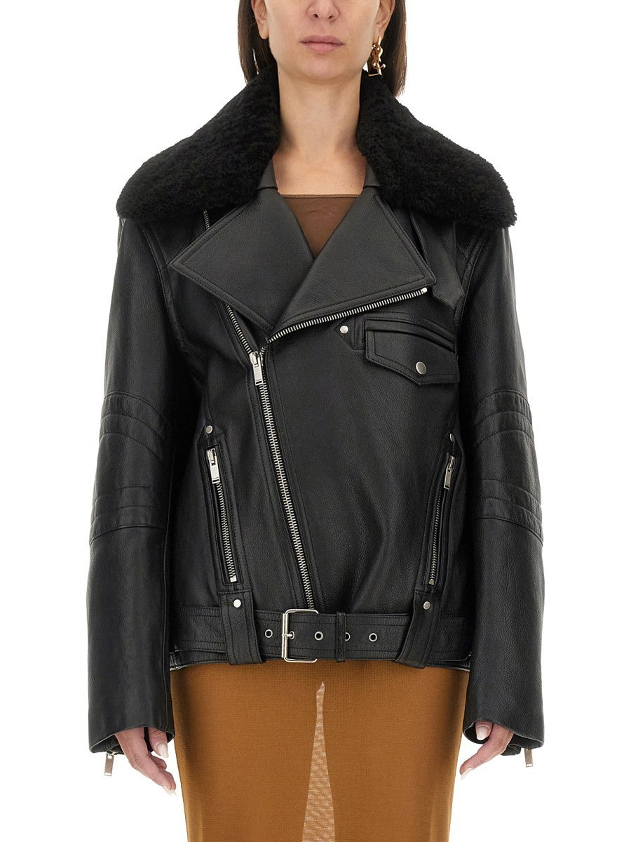 LEATHER BIKER JACKET