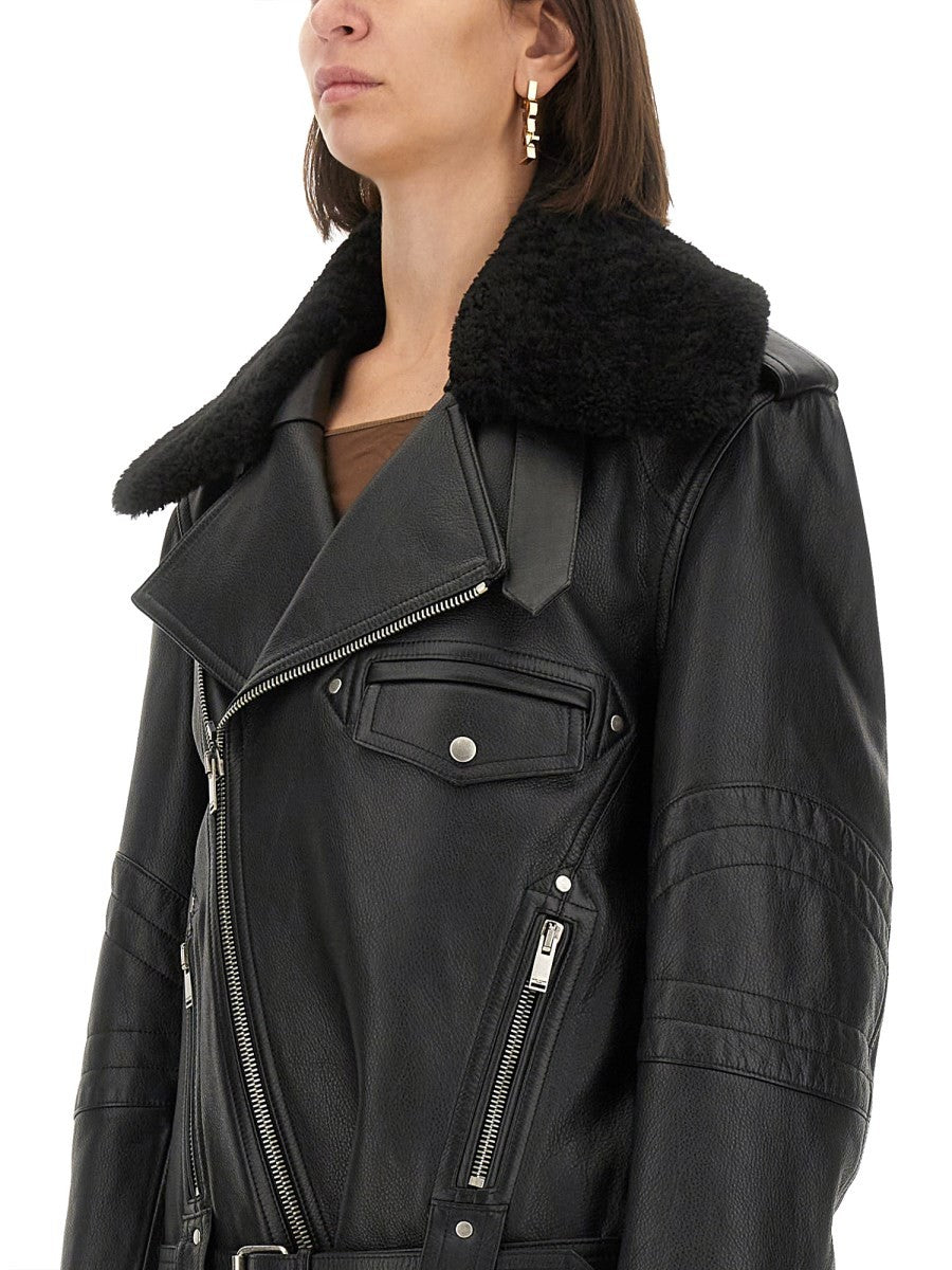LEATHER BIKER JACKET