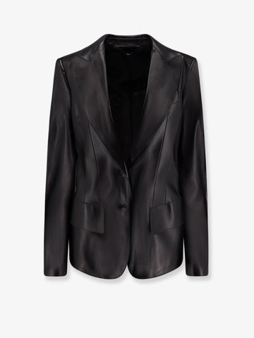 Leather blazer