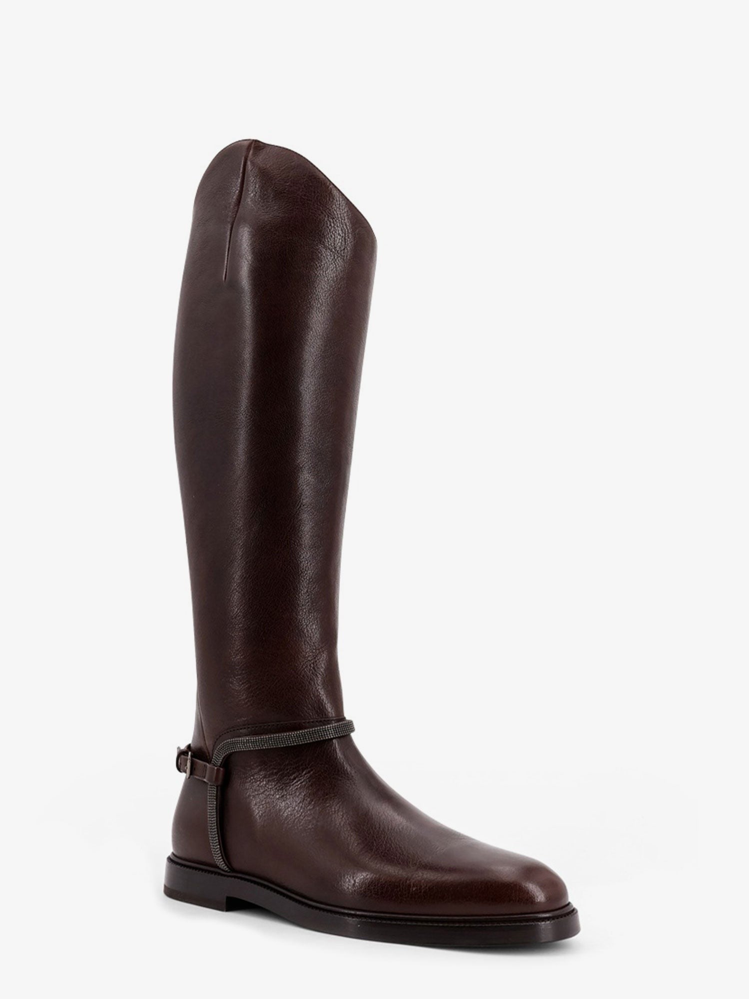 Leather boots with Monili detail